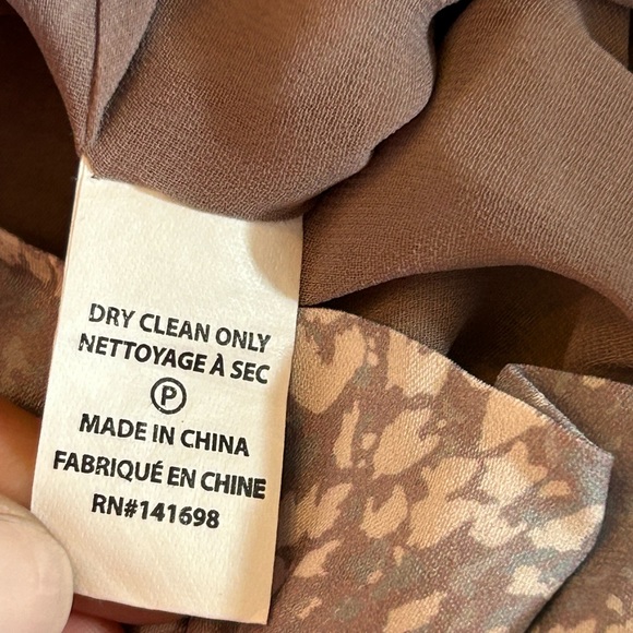 Ramy Brook silk blouse grey /cream blend size small - Picture 5 of 7